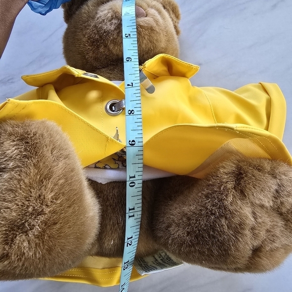 Vintage 90s Boyds Build A Bear Workshop Big 13inch Teddy Bear Yellow Raincoat - Picture 6 of 10